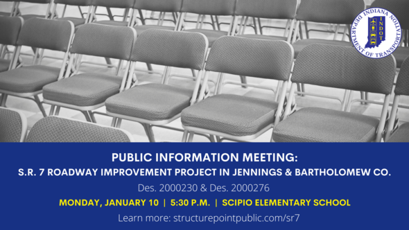 INDOT to hold public meeting for improvements on S.R. 7 in Jennings and Bartholomew Counties