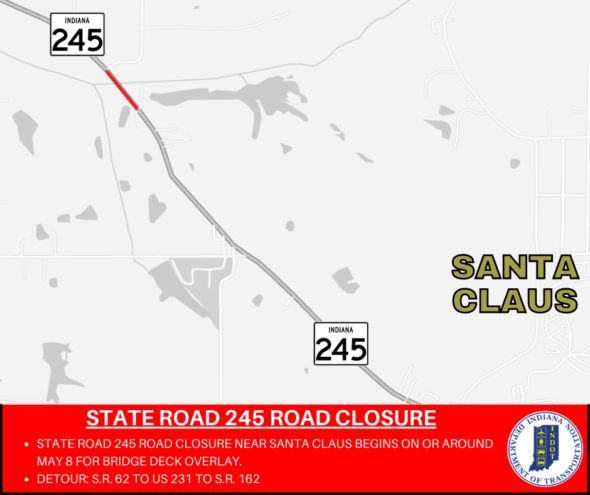 Road Closure Planned for State Road 245