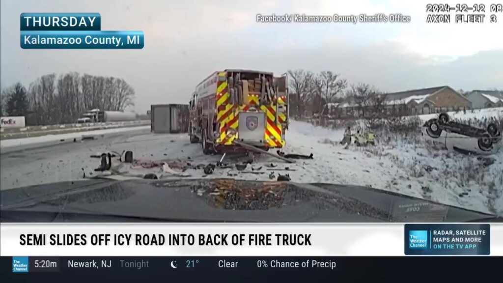 Fire Engine Struck by Truck on Icy Roads in Kalamazoo County, Michigan 5