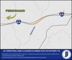 2025 03 10 Lane closures planned for I 64 in Perry County