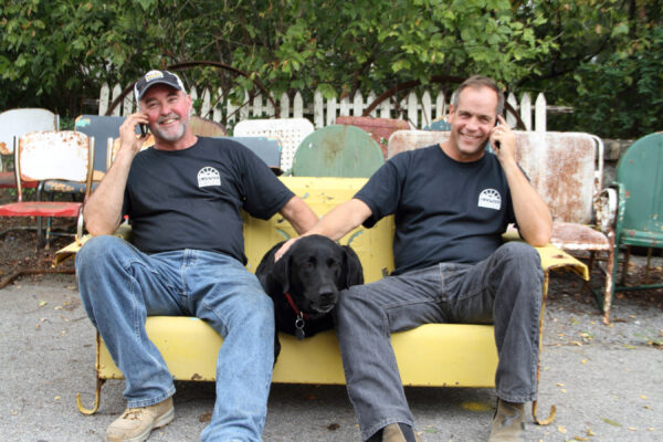 Mike Whiteside and Robert Kulp star in 'Salvage Dawgs' airing Thurs., Jan 10 at 8pm and 8:30pm on HGTV. (PRNewsFoto/Trailblazer Studios)